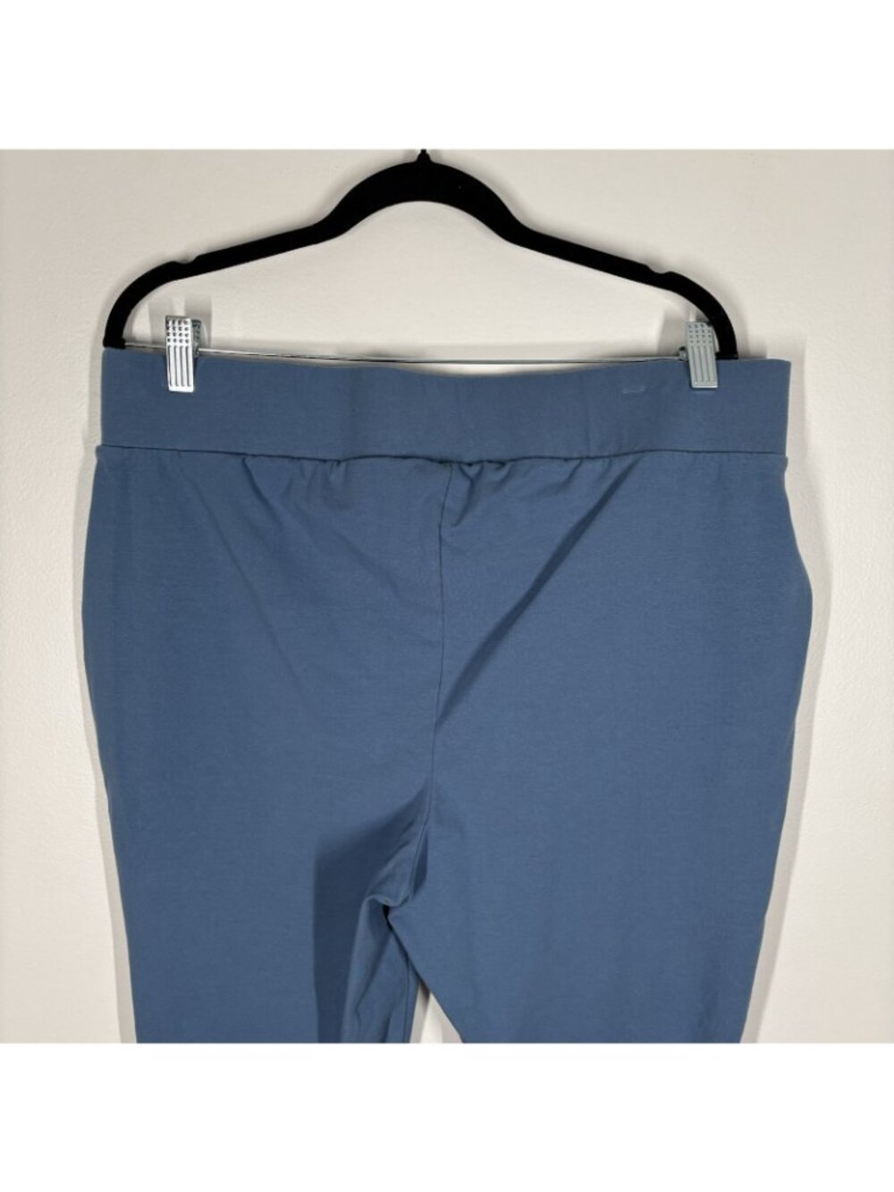 Denim & Co. Women 1X Blue Pockets Comfort Duo Stretch Legging With Lace Detail - Picture 10 of 14